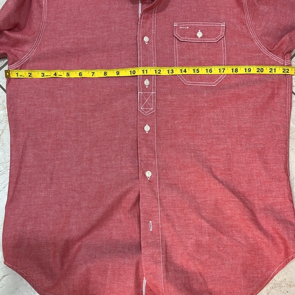 What Goes Around Comes Around 100% Cotton Red Button Down. New Condition. - Picture 9 of 9